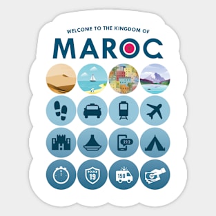 Iconic Morocco travel guide T-shirt Sticker